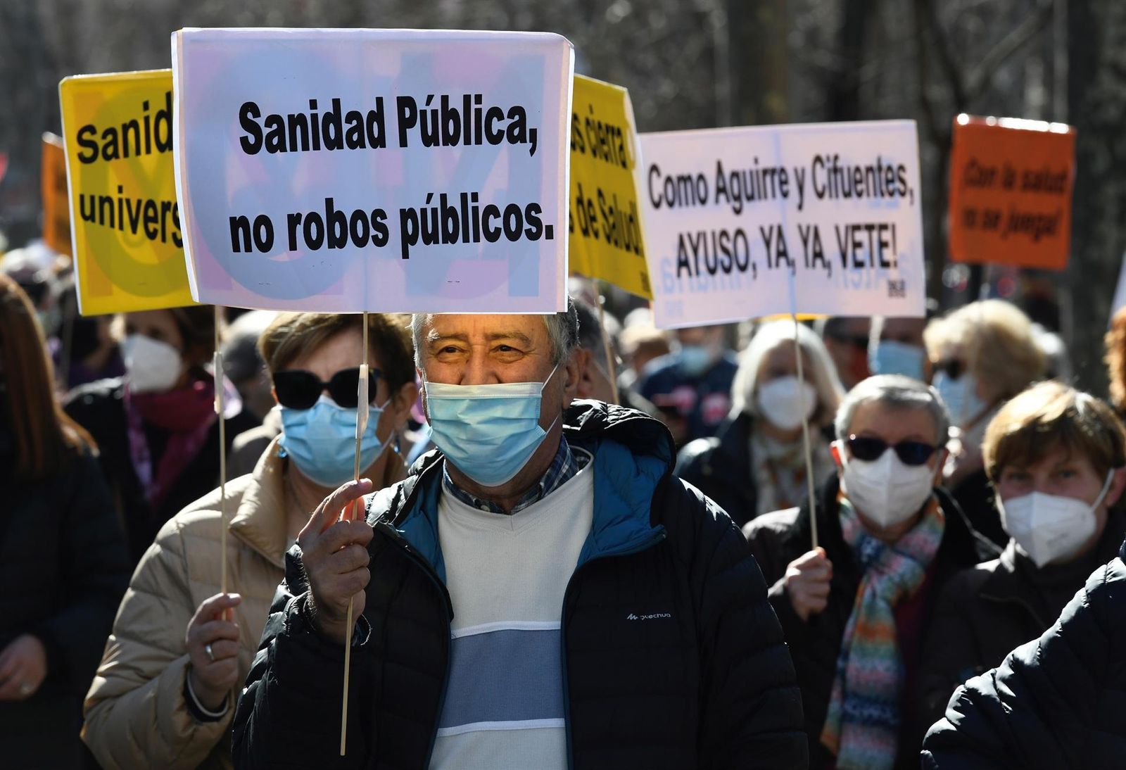 Manifestación de la Marea Blanca en defensa de la Sanidad Pública