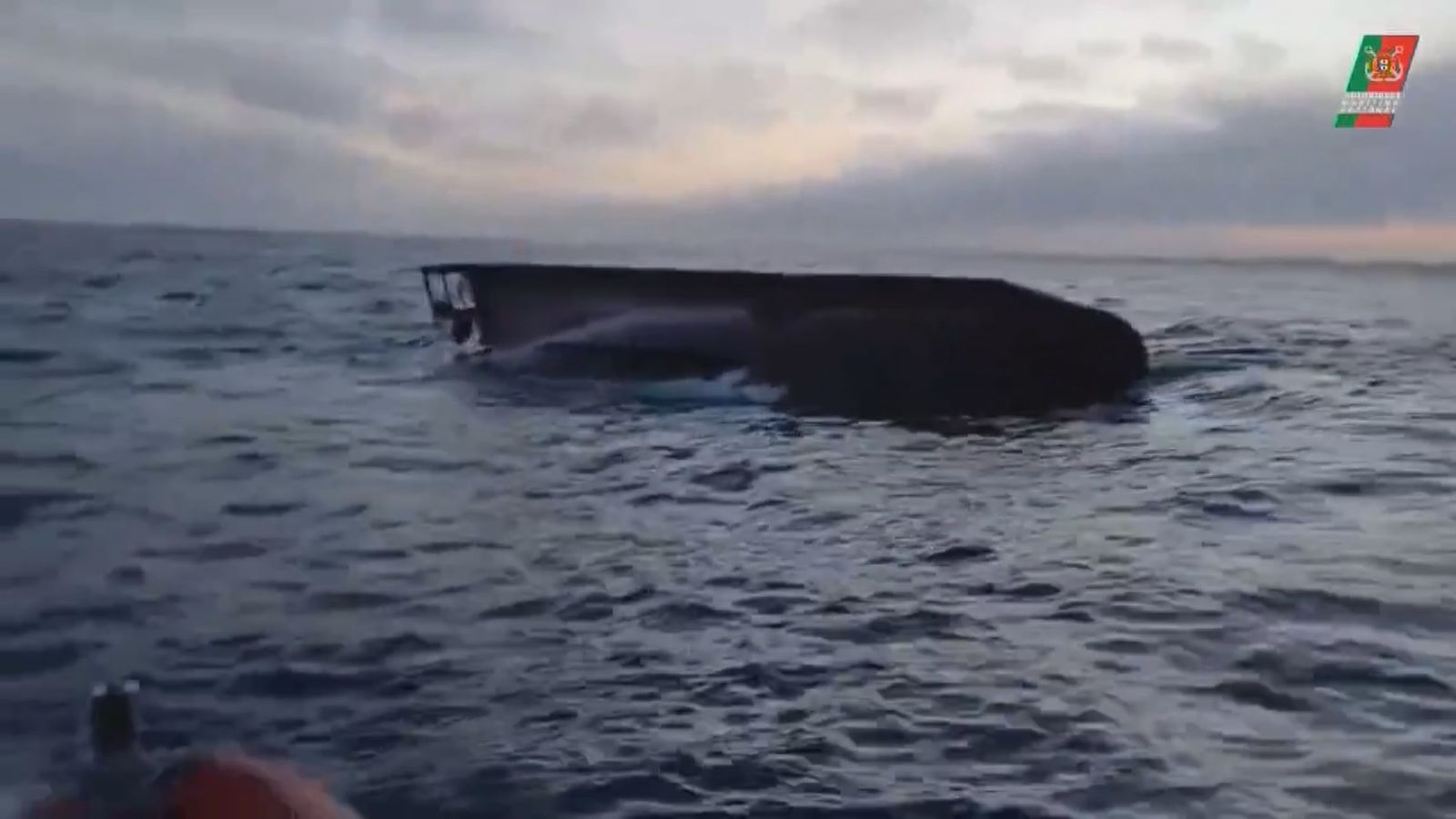 Naufragio de un barco en Portugal