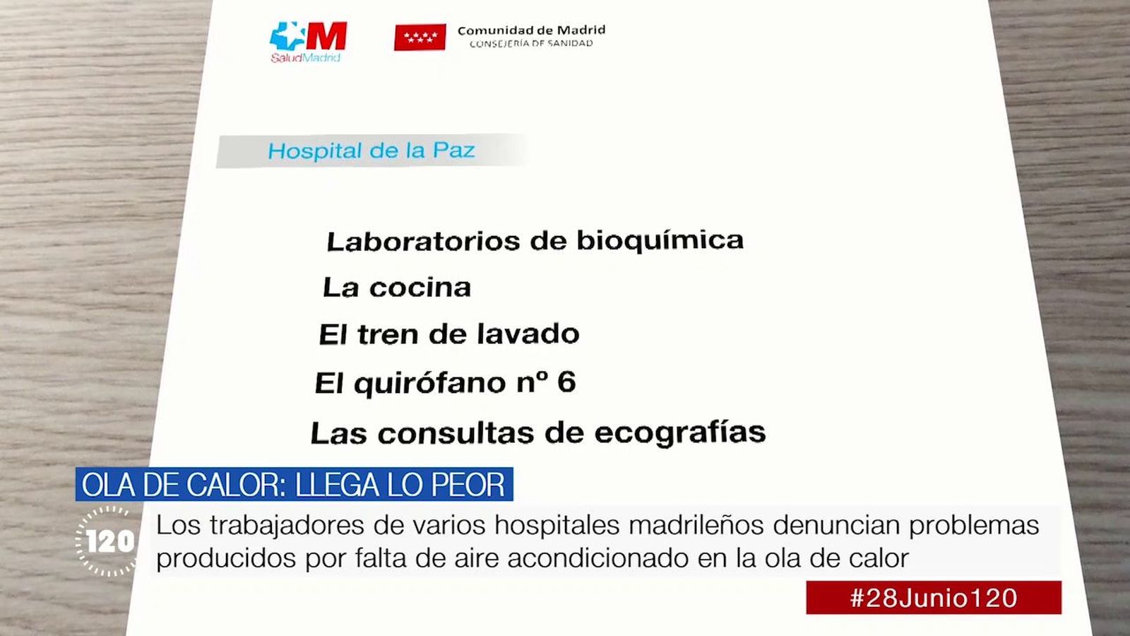 CCOO denuncia fallos en la climatización de hospitales madrileños en plena ola de calor