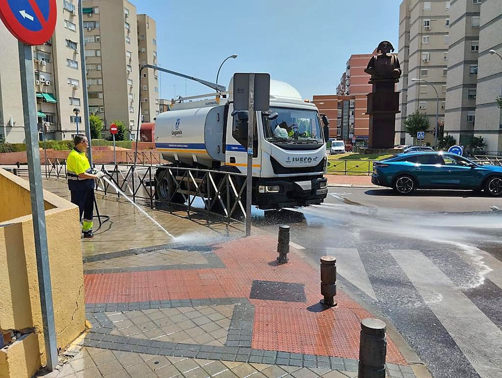 Limpieza de las calles de Leganés