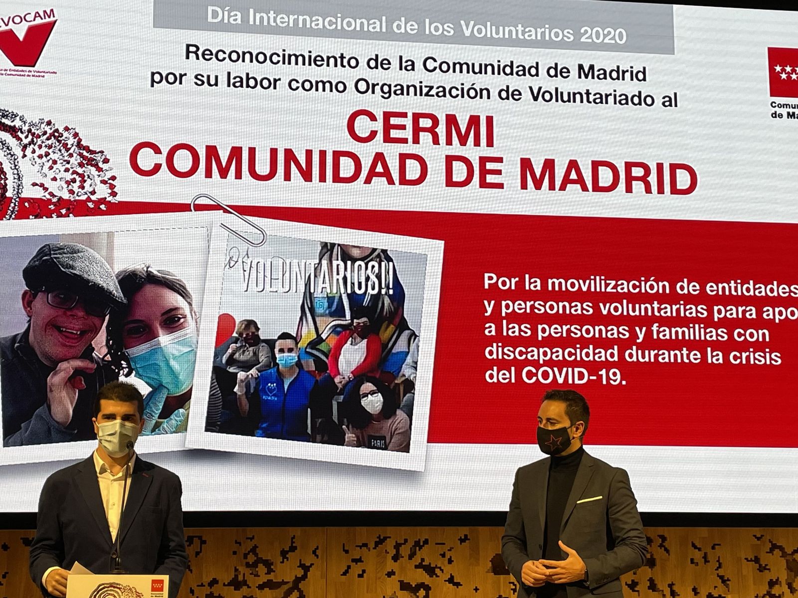 Cermi Madrid, galardonado con el reconocimiento de voluntariado 2020 de la Comunidad de Madrid