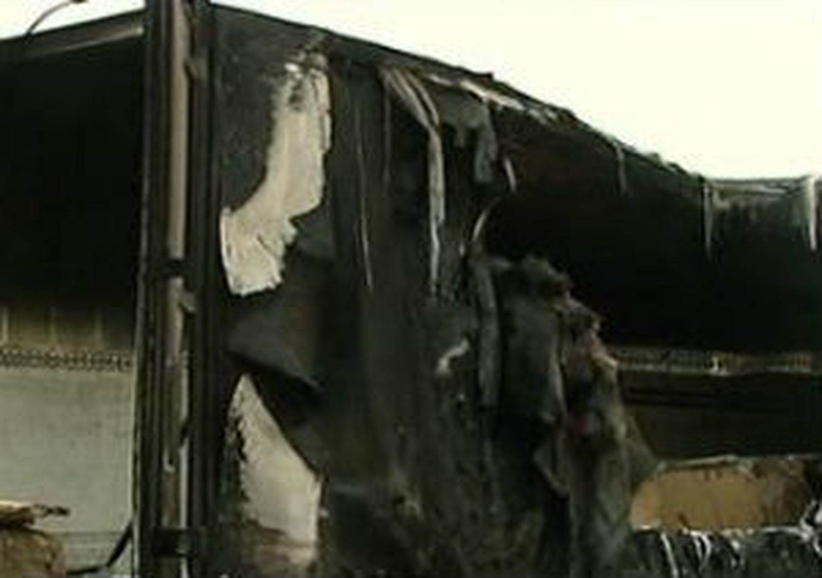 Incendio de un camión en la A-4