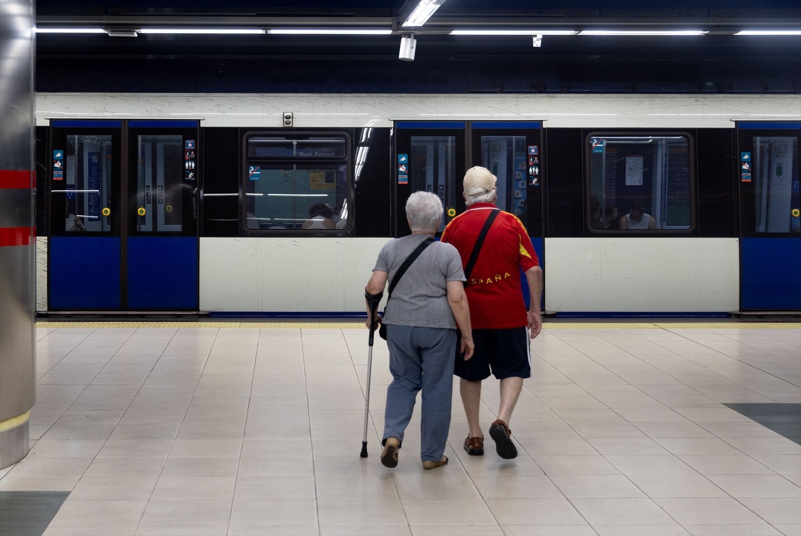 Andén de la línea 7 del Metro de Madrid