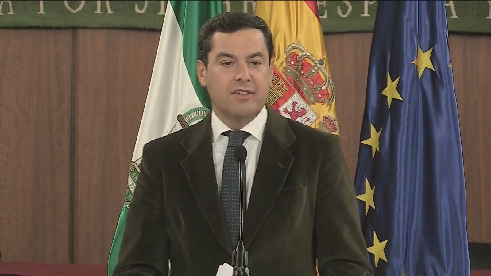 Moreno investido como  presidente de la Junta de Andalucía en primera votación