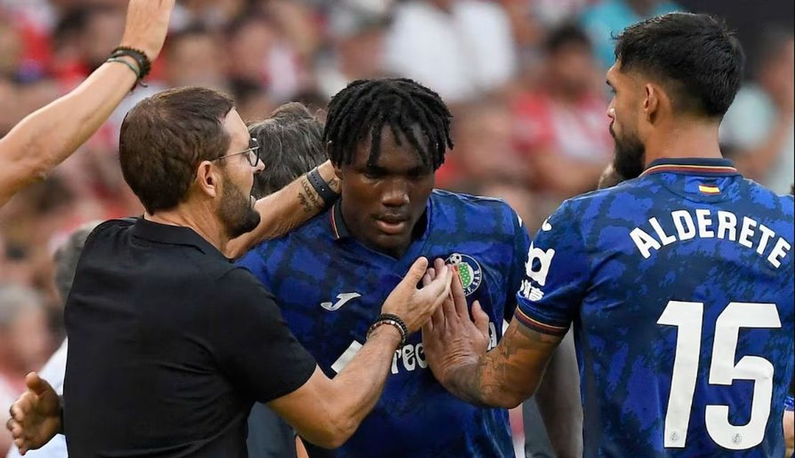 Bordalás desaprueba las palabras de Uche sobre sobre los árbitros