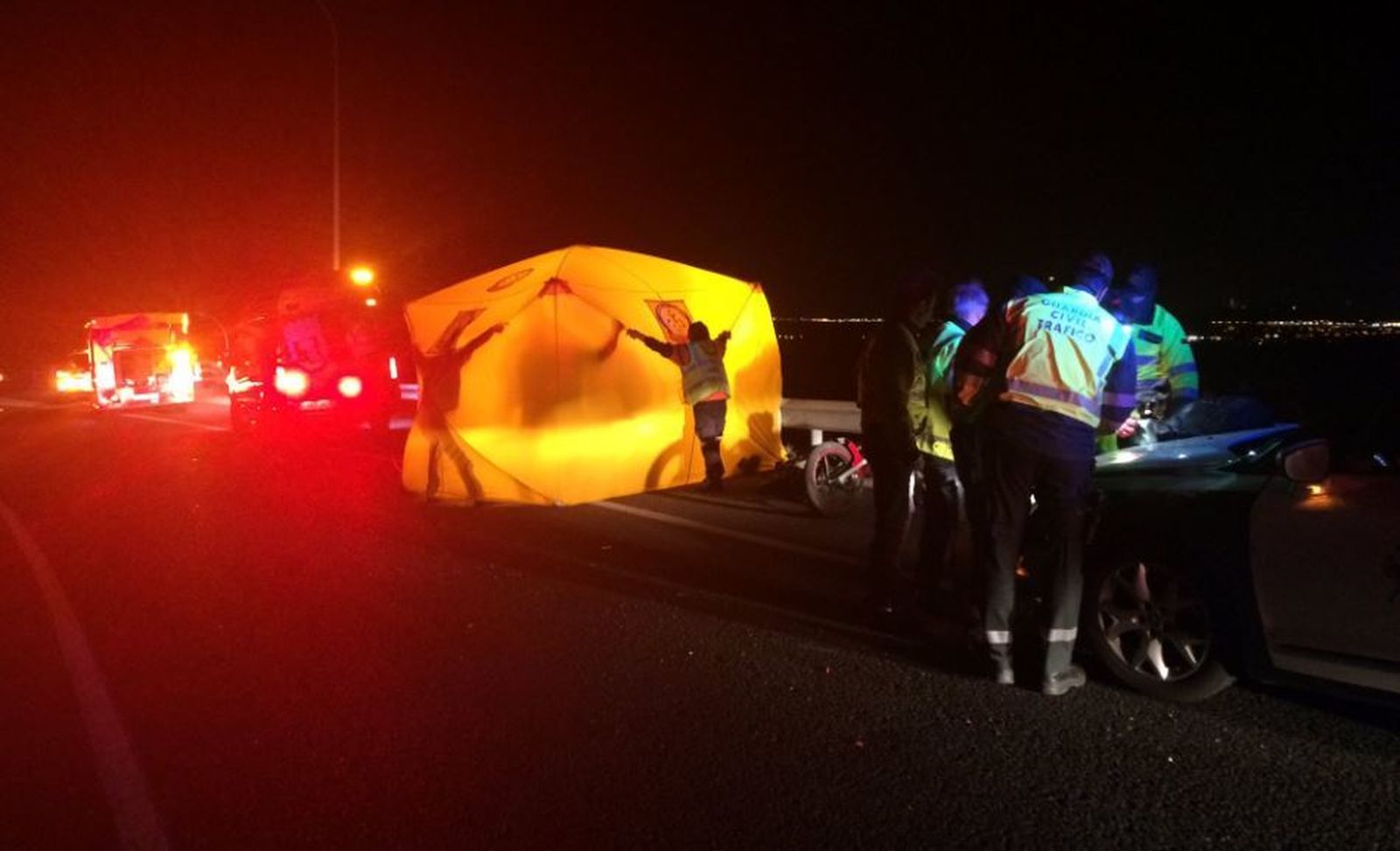 Muere un motorista en un accidente en la carretera de enlace M-31 con M-50