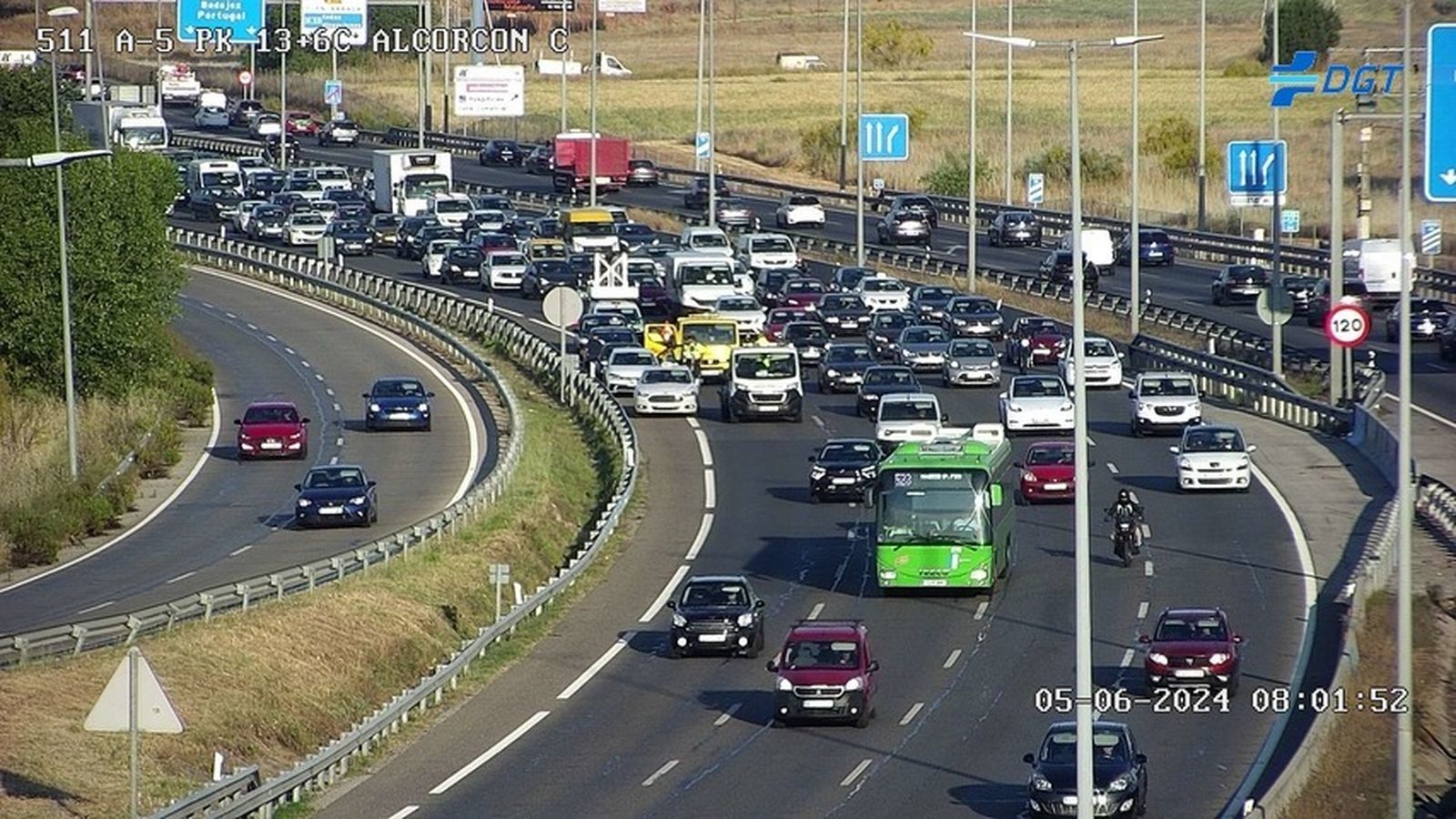 Accidente en la A-5 a la altura de Alcorcón