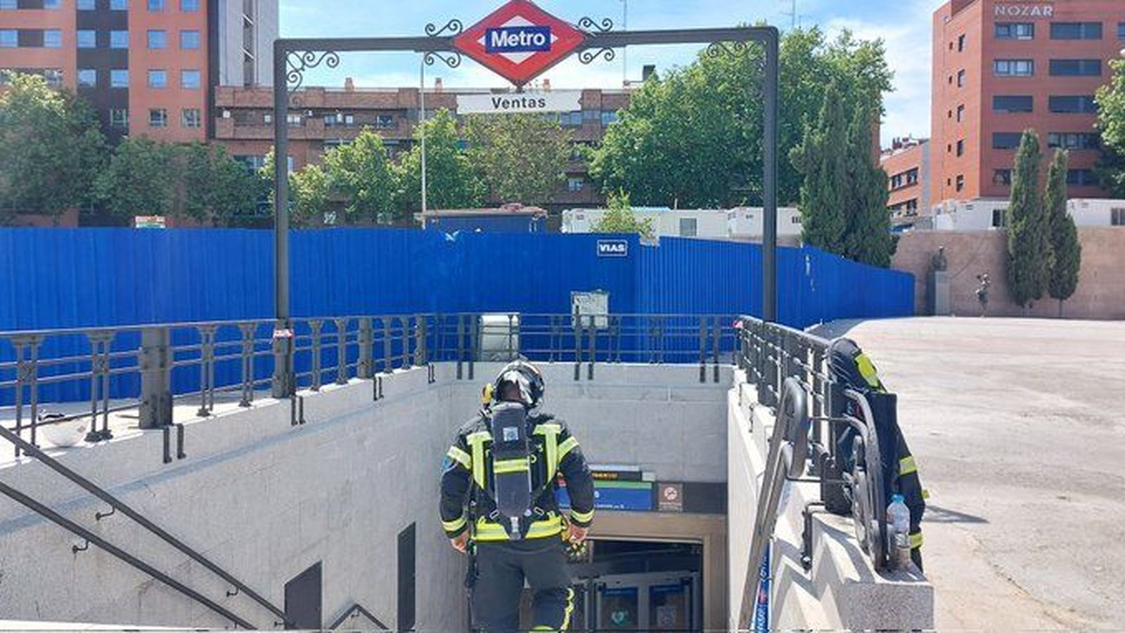 Un escape de gas en las obras del Metro en Ventas obligó a interrumpir la circulación en varias líneas