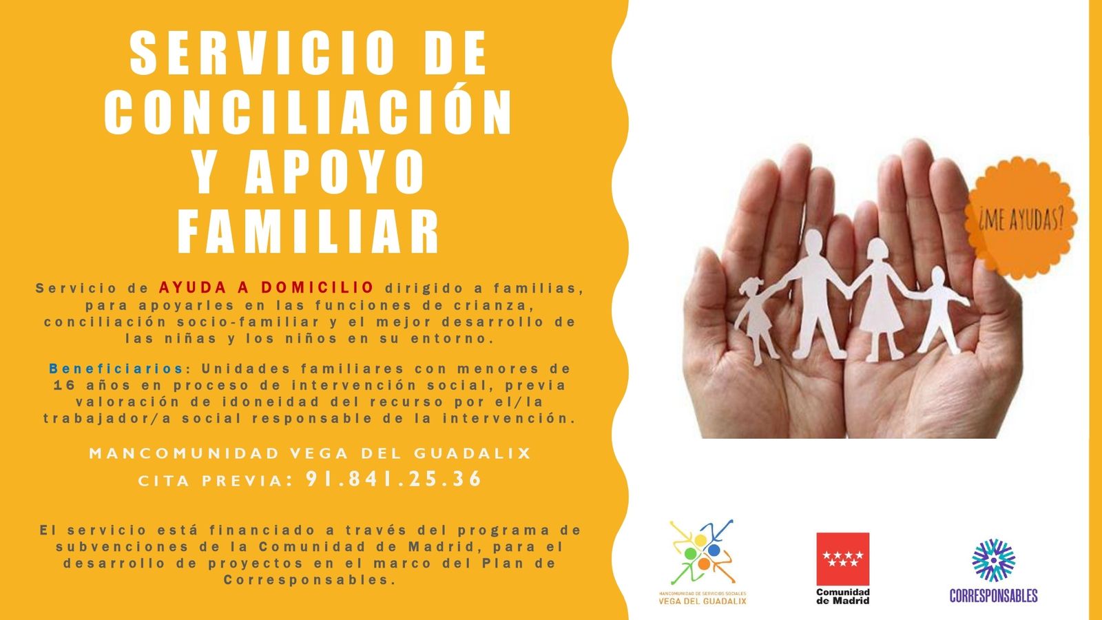 Servicio de conciliación y apoyo familiar en la Sierra de Madrid