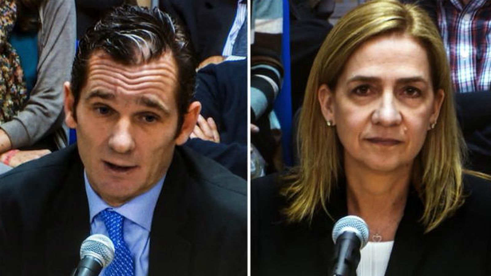 Fotografías de archivo de la Infanta Cristina y su esposo Iñaki Urdangarin, durante el juicio del caso Nóos