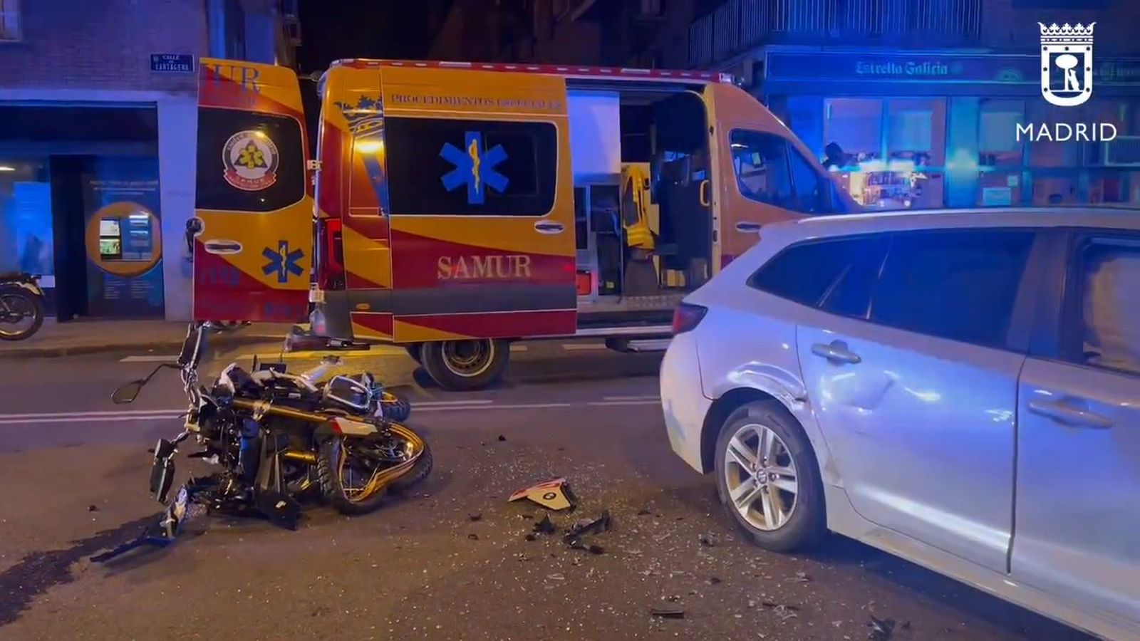Accidente de tráfico calle Cartagena
