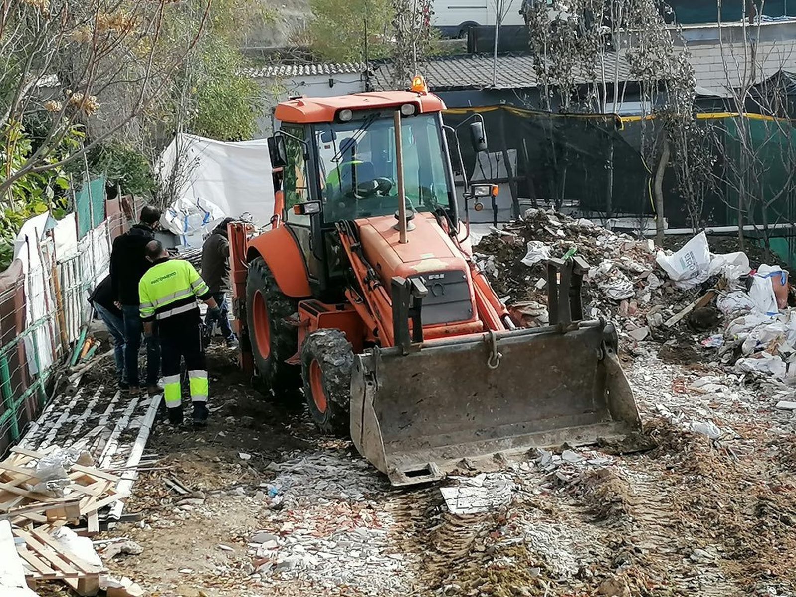 Derribo de una vivienda en la Cañada Real realizado por el Ayuntamiento de Rivas