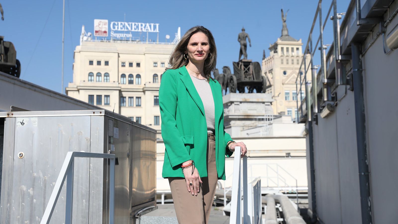 La consejera de Medio Ambiente de la Comunidad de Madrid, Paloma Martín, en la azotea de la Consejería