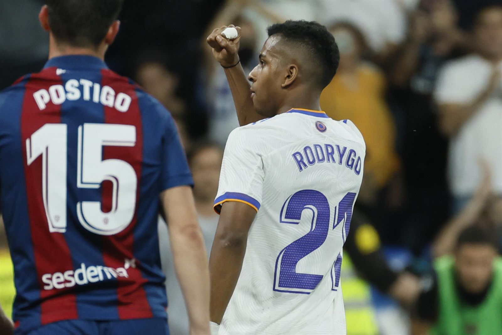 Rodrygo celebra el gol ante el Levante
