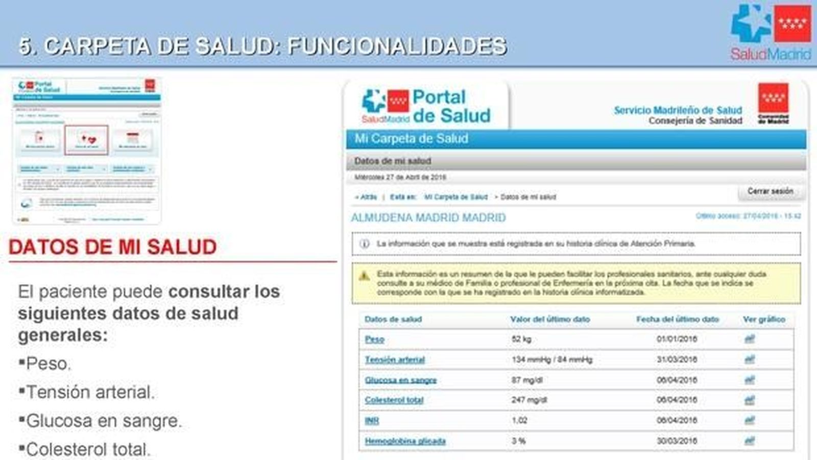 Web de Sanidad