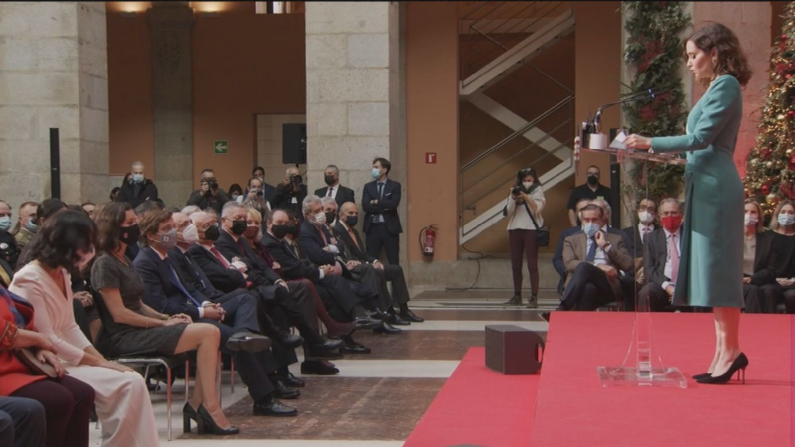 Isabel Díaz Ayuso pronuncia su discurso institucional en el acto de homenaje a la Constitución