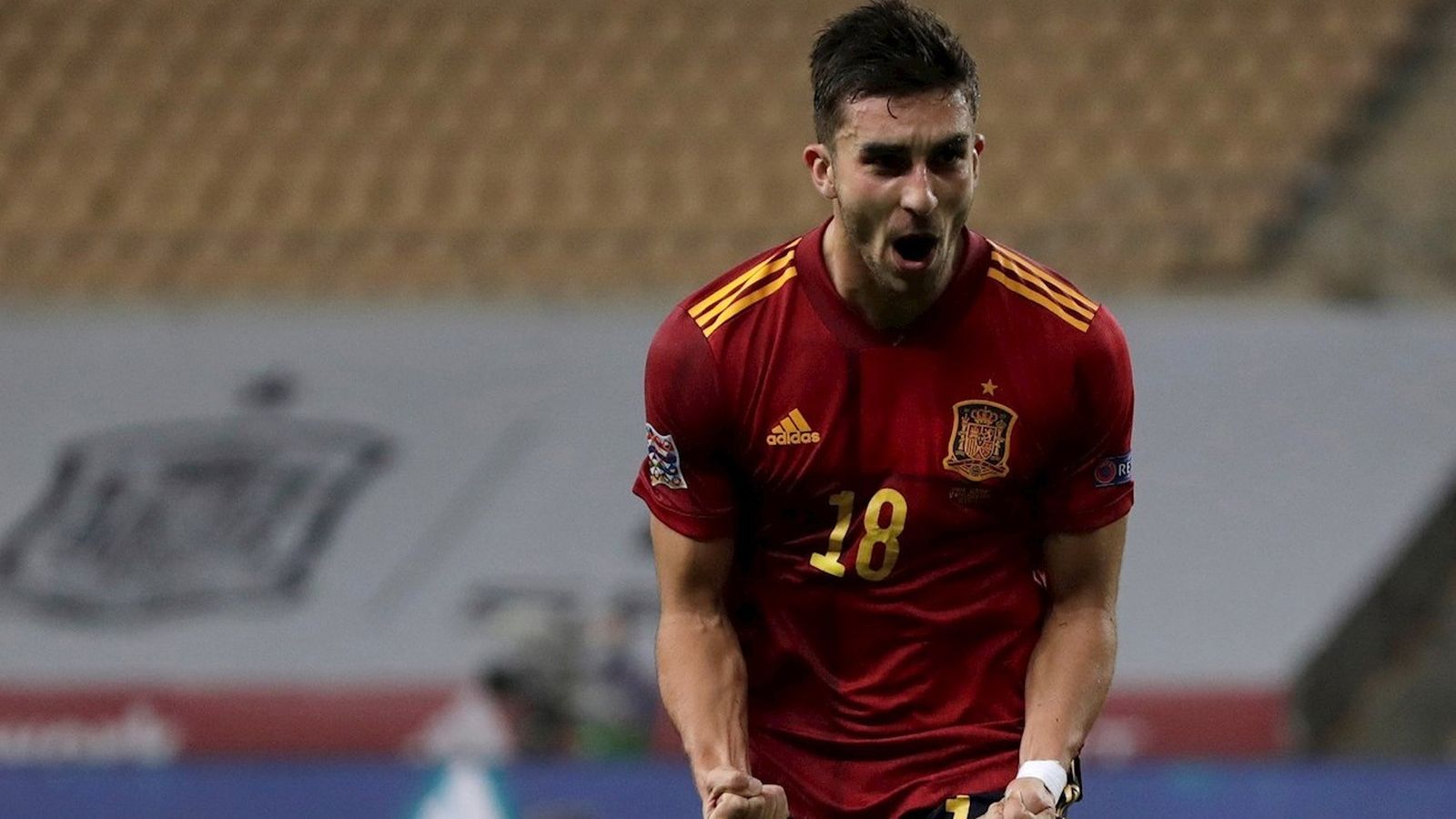 Ferrán Torres celebra su gol ante Alemania