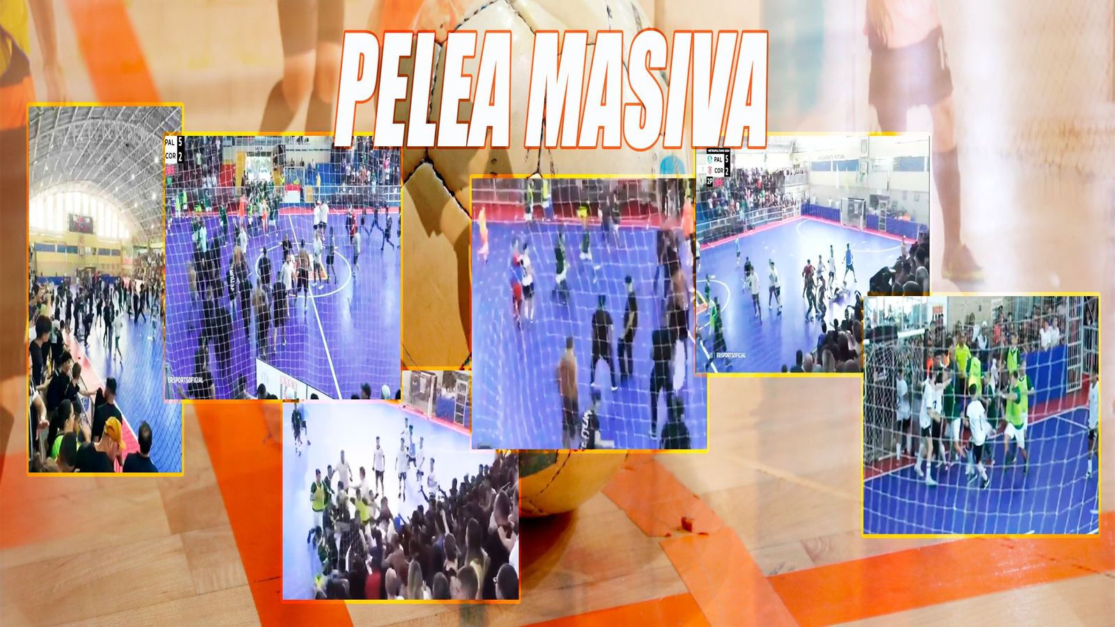 Batalla campal en un partido de fútbol sala en Brasil