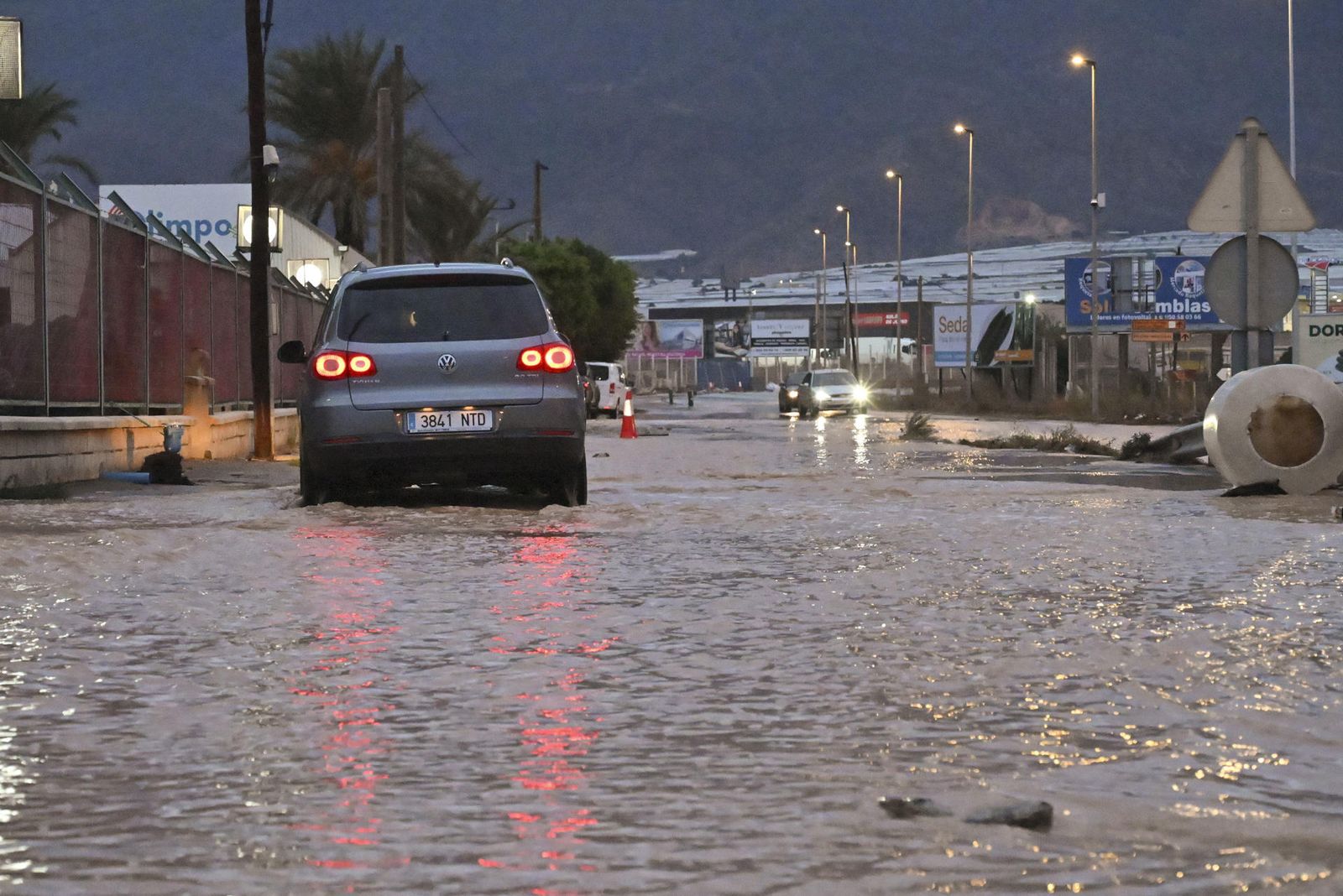 Vista del municipio de El Ejido (Almería), que ha activado este sábado el Plan de Emergencias Municipal tras registrar más de un centenar de incidencias por las intensas precipitaciones