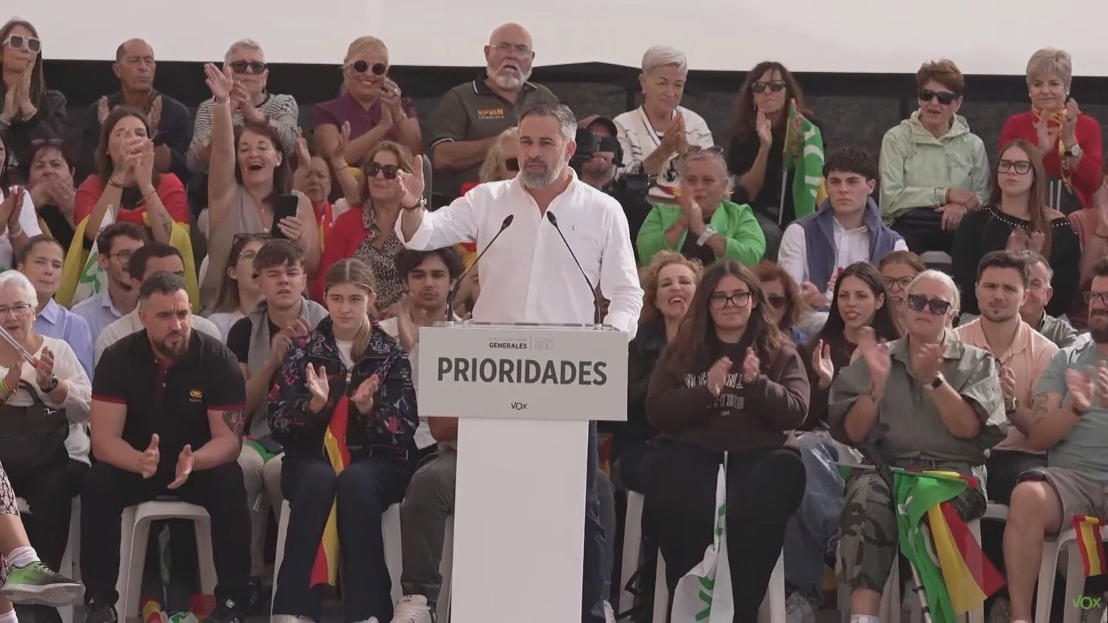 El presidente de Vox, Santiago Abascal