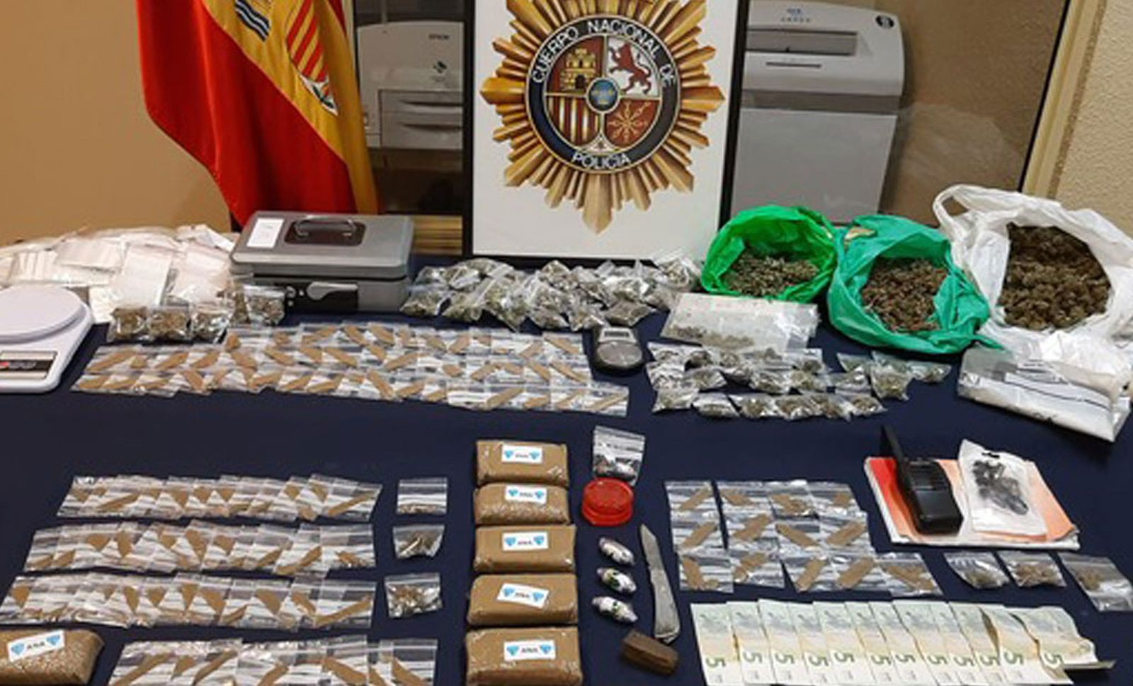 Droga incautaada por la Policía Nacional