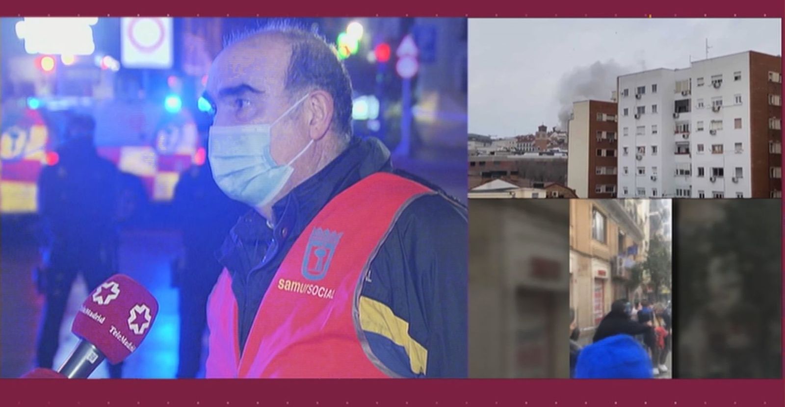 El Samur Social ofrece alojamiento a las familias de los edificios desalojados