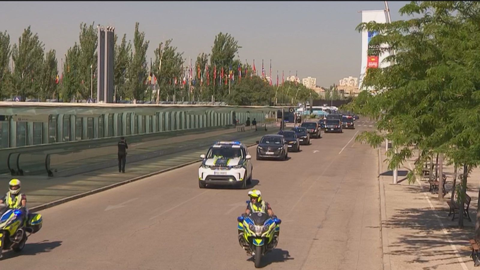200 escoltas, 85 vehículos... así es la comitiva que acompaña a Joe Biden en la cumbre de la OTAN en Madrid