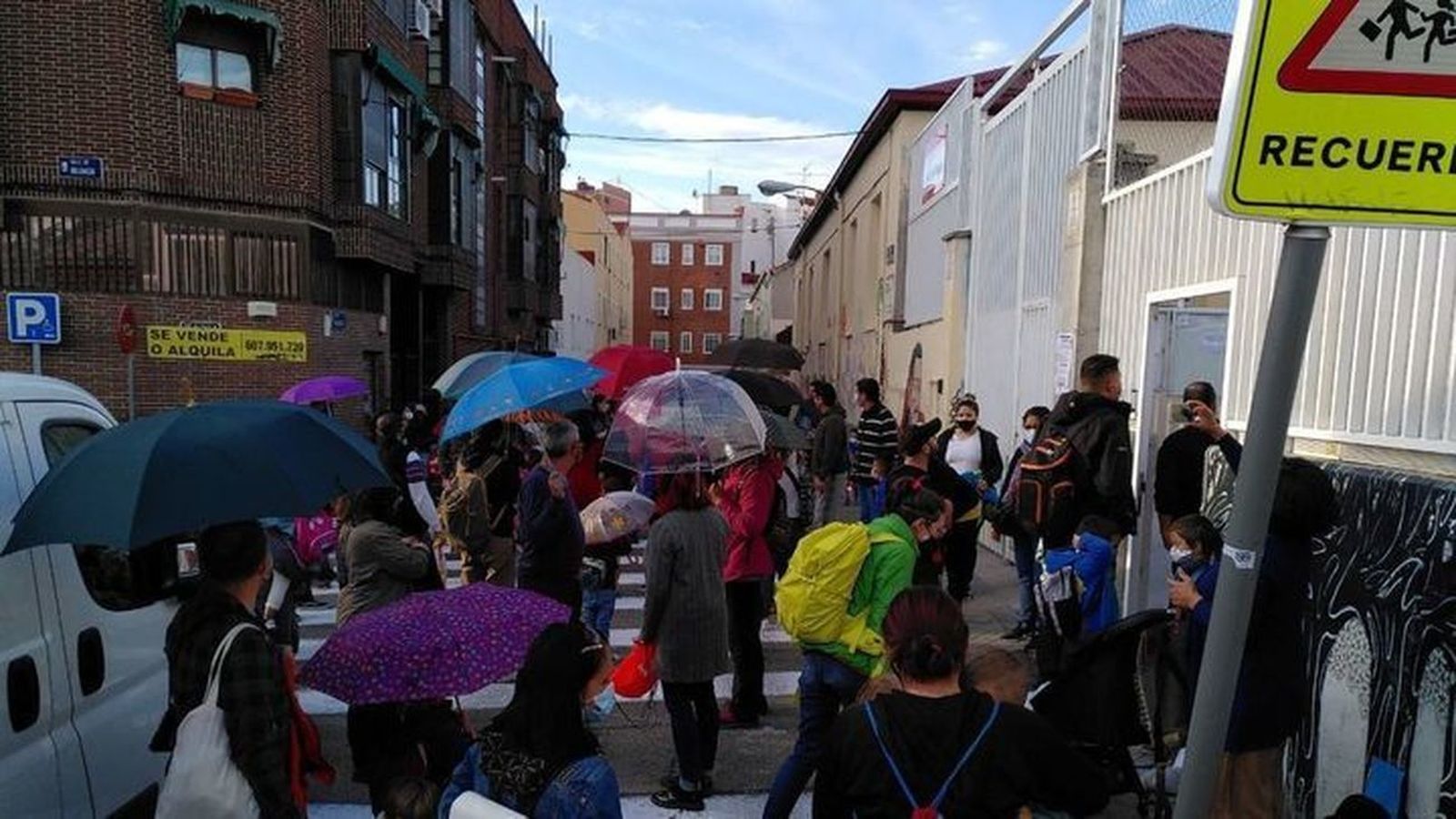 Hora de entrada en un colegio de Madrid