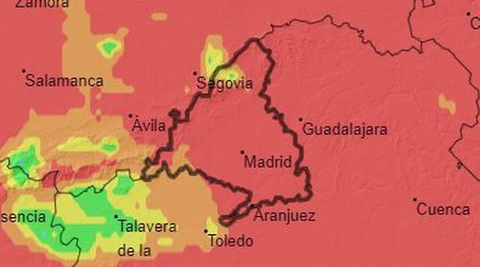 Altos niveles de riesgo de incendios en la región