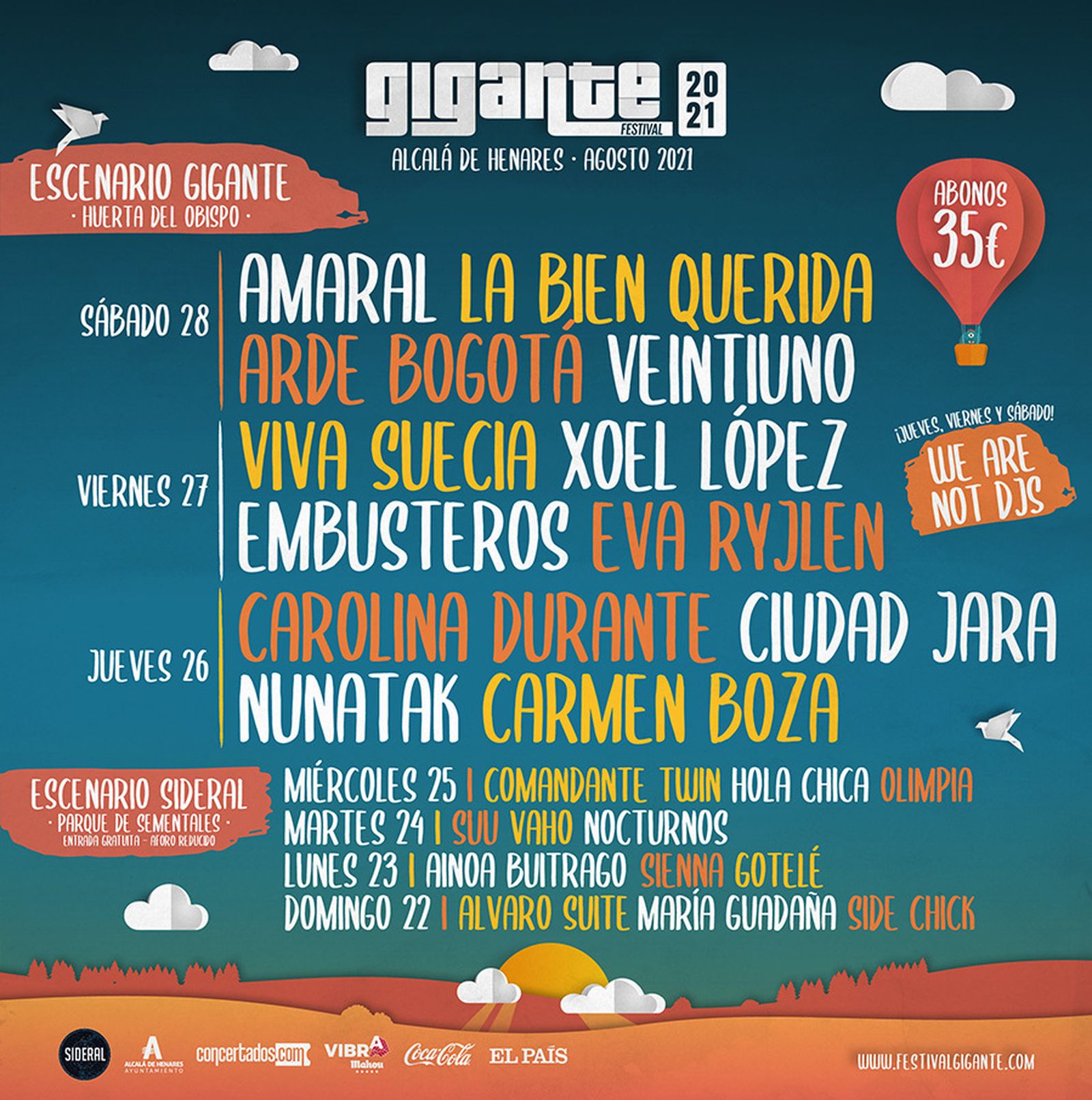 Cartel del Festival Gigante en Alcalá