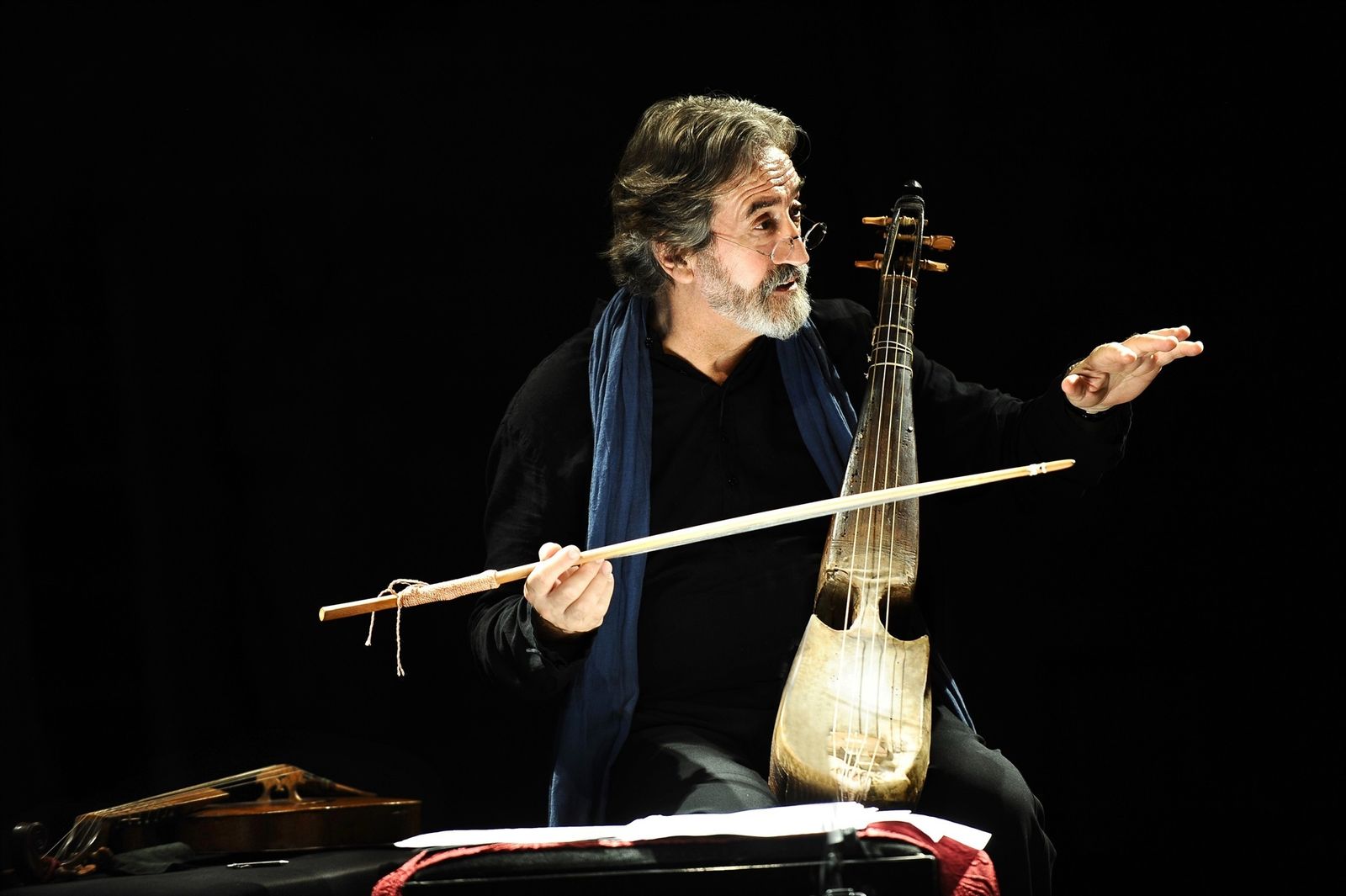 El violagambista Jordi Savall en una actuación