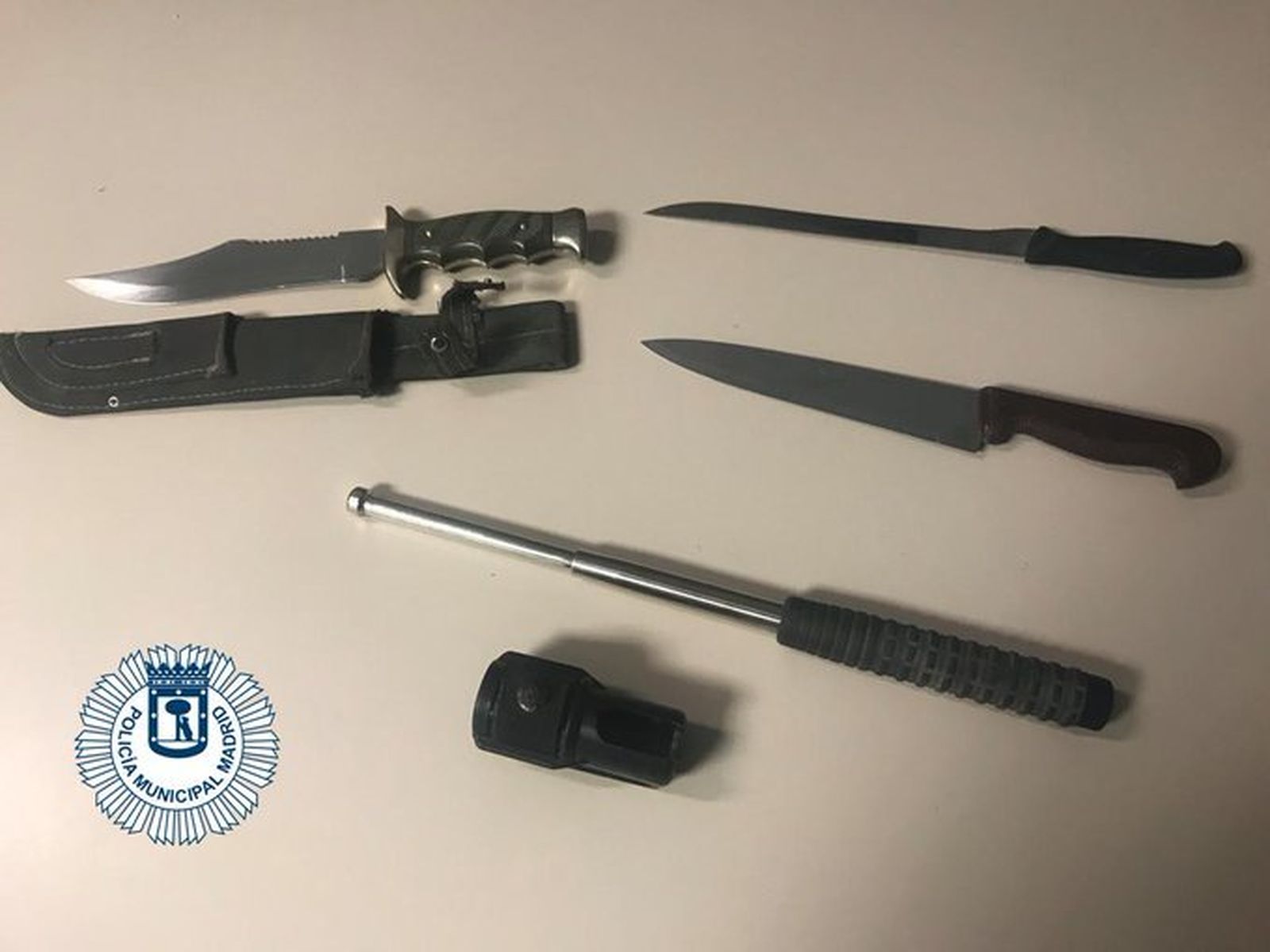 Armamento incautado por la Policía Municipal de Madrid
