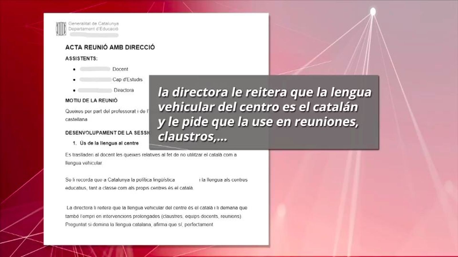 Profesores de colegios catalanes denuncian acoso por hablar en español en sus clases