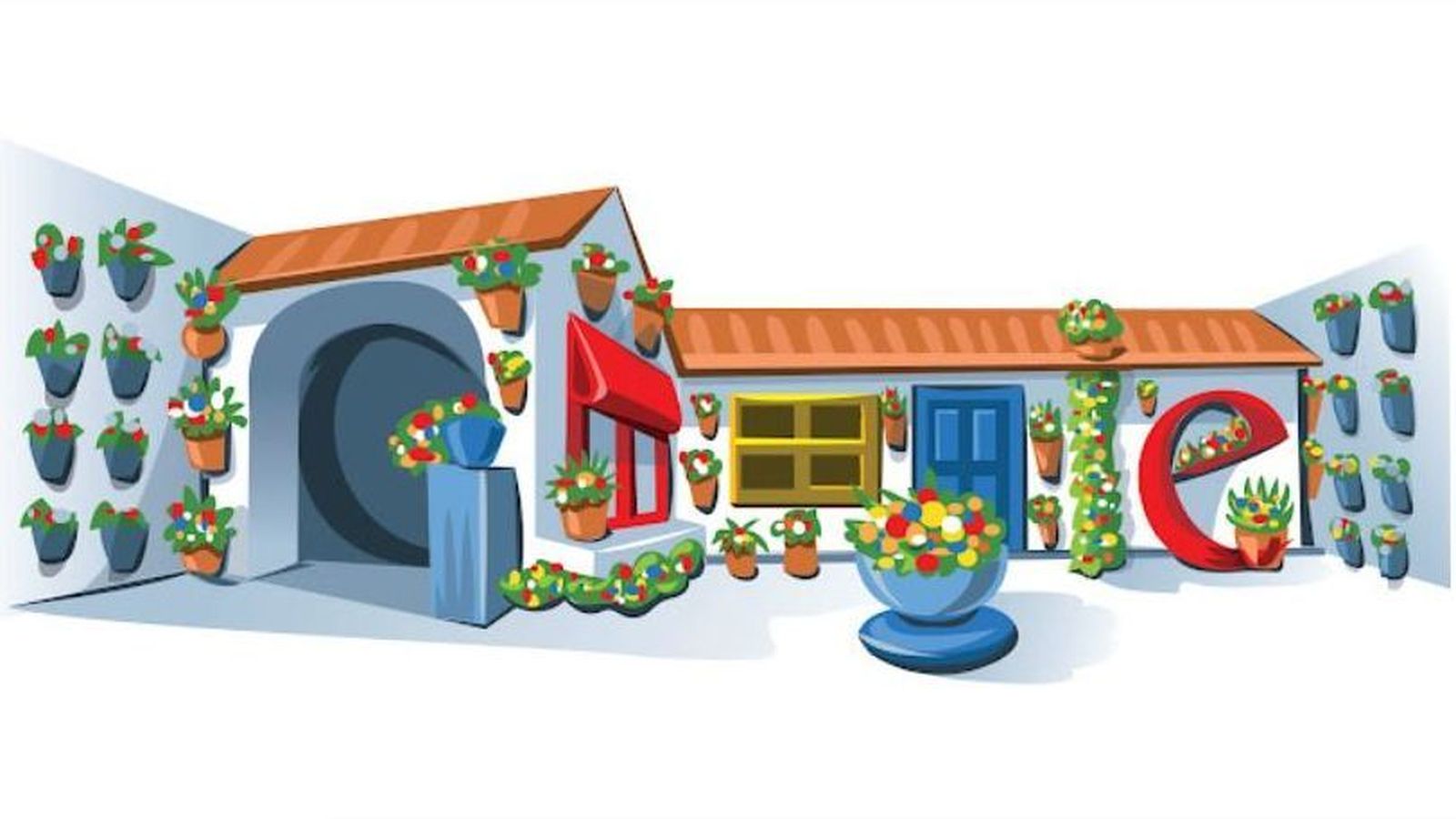 'Doodle' dedicado a los patios cordobeses