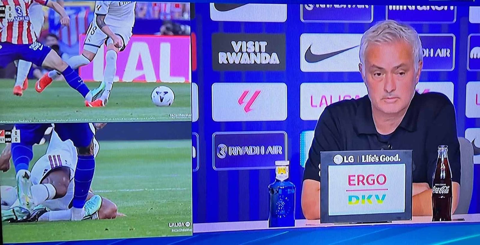 Mourinho, enfadado con el arbitraje