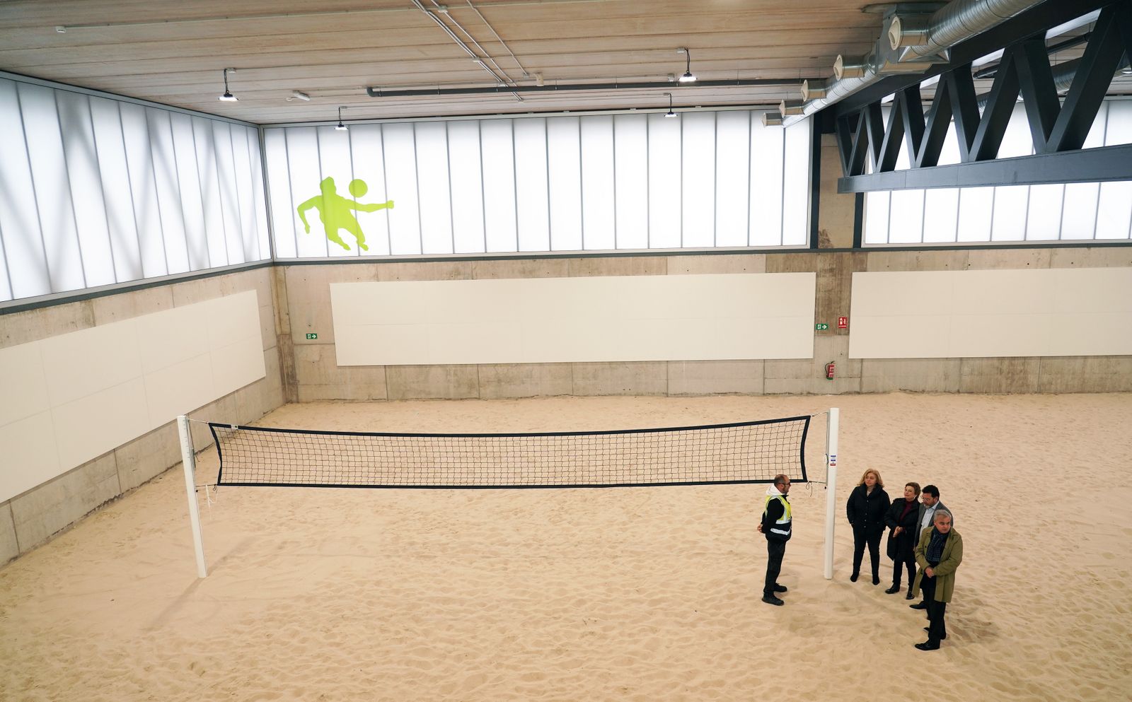 Pista de voley playa en el centro deportivo municipal Cerro Almodóvar, en Villa de Vallecas