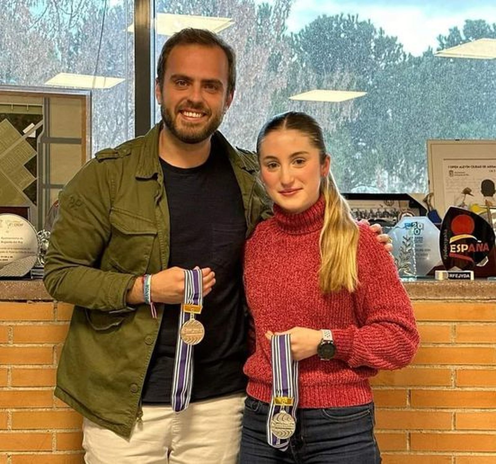 El alcalde de Arganda junto a Sheila Gómez