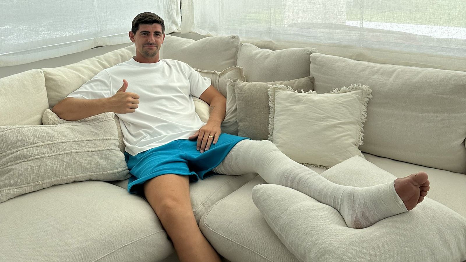 Courtois habla tras la grave lesión