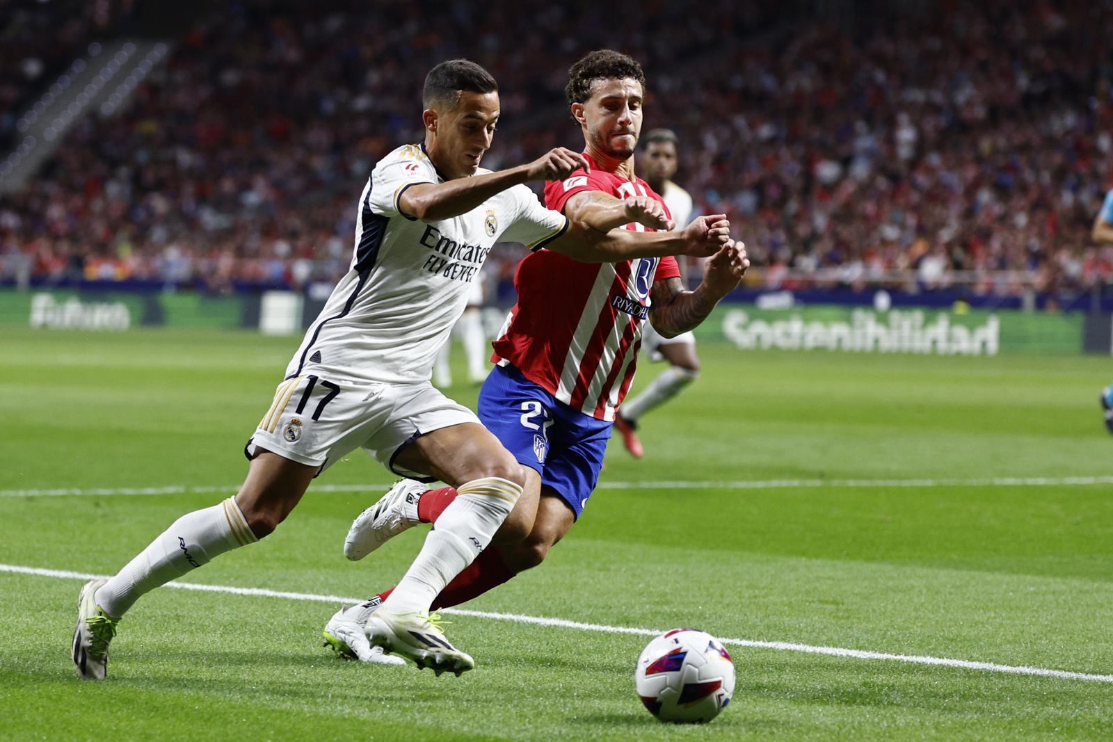 Lucas Vázquez ante el Atlético de Madrid