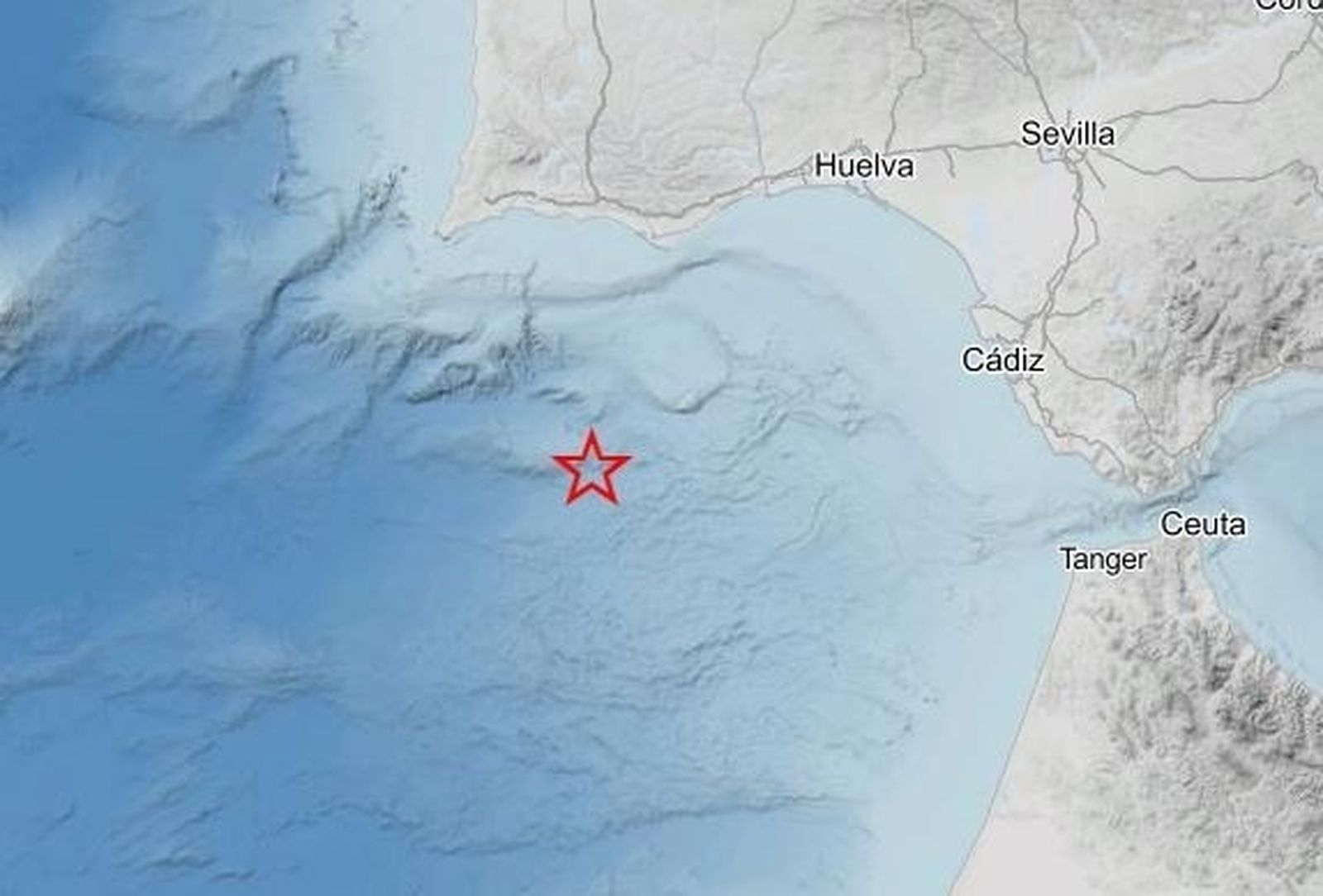 Registrado un terremoto de magnitud 3,9 con epicentro en el Golfo de Cádiz