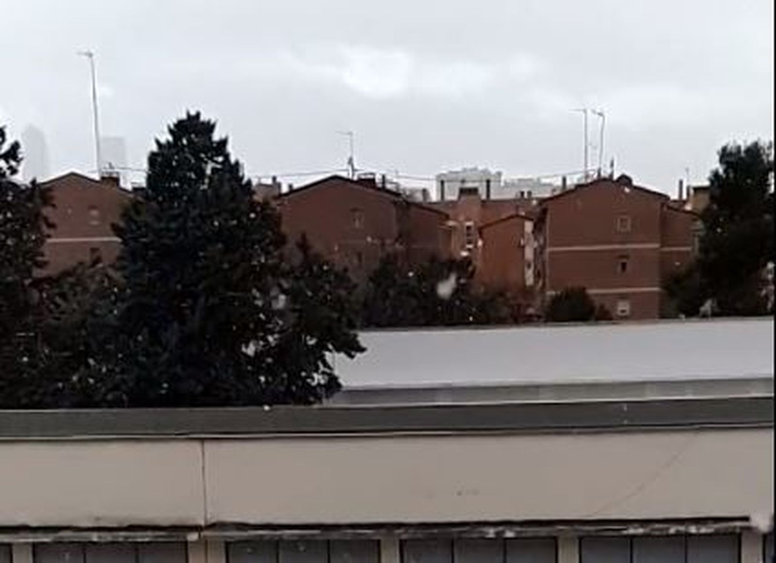 Copos de nieve en Madrid