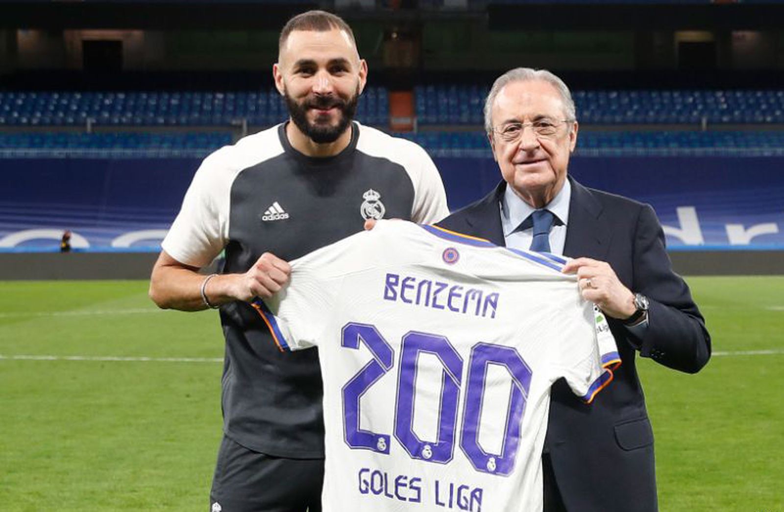 Karim Benzema y Florentino Pérez