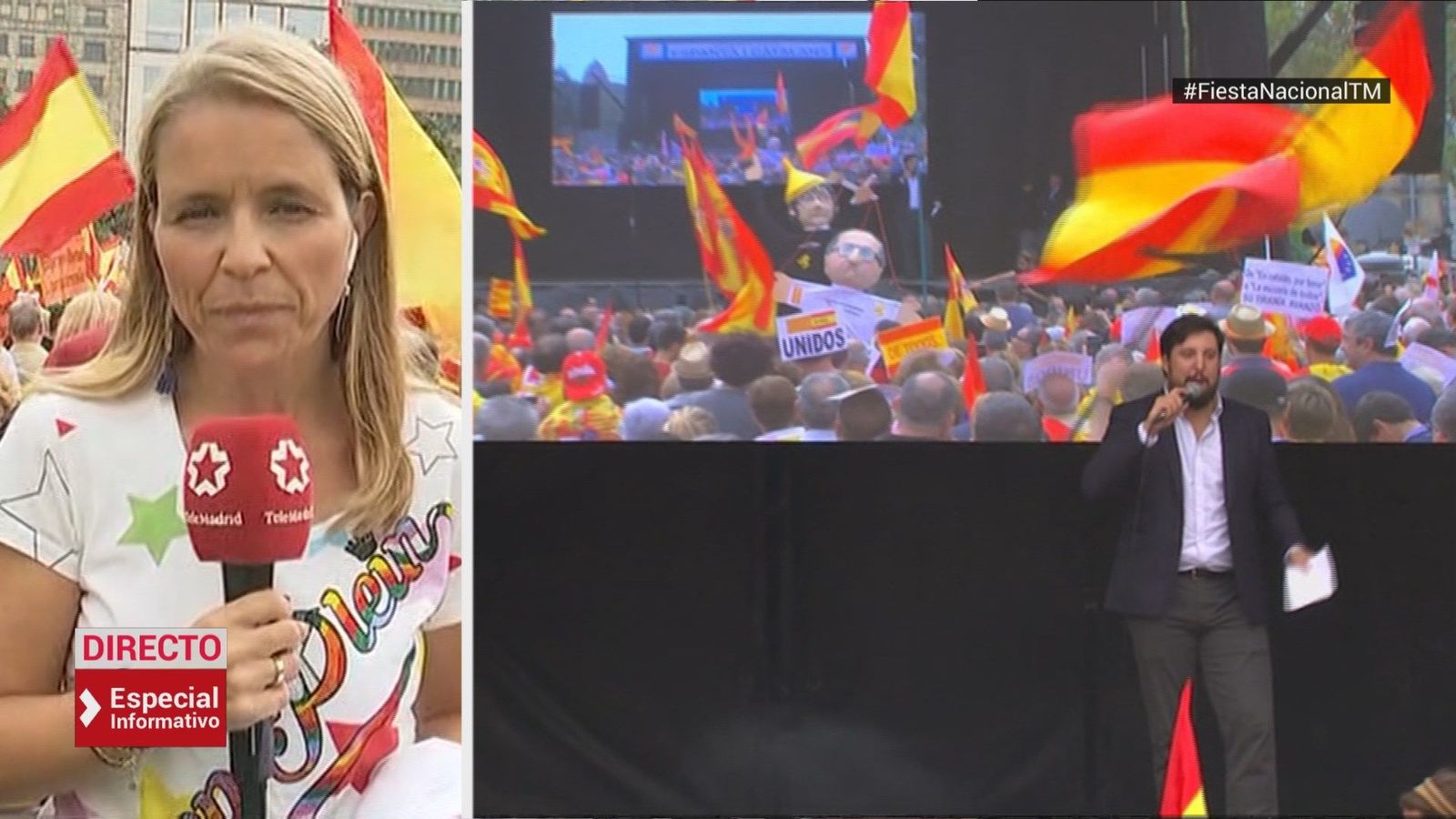 Multitud de asistentes celebran en Barcelona la Fiesta Nacional