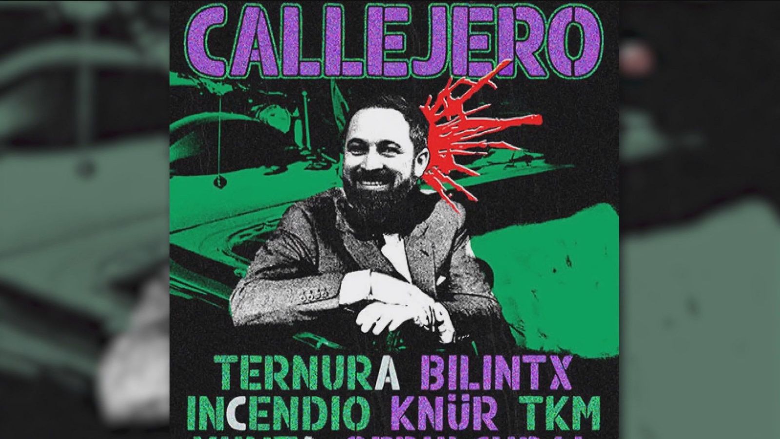 Bilbao no suspende los conciertos promocionados con un cartel que refleja un tiro en la nuca a Abascal