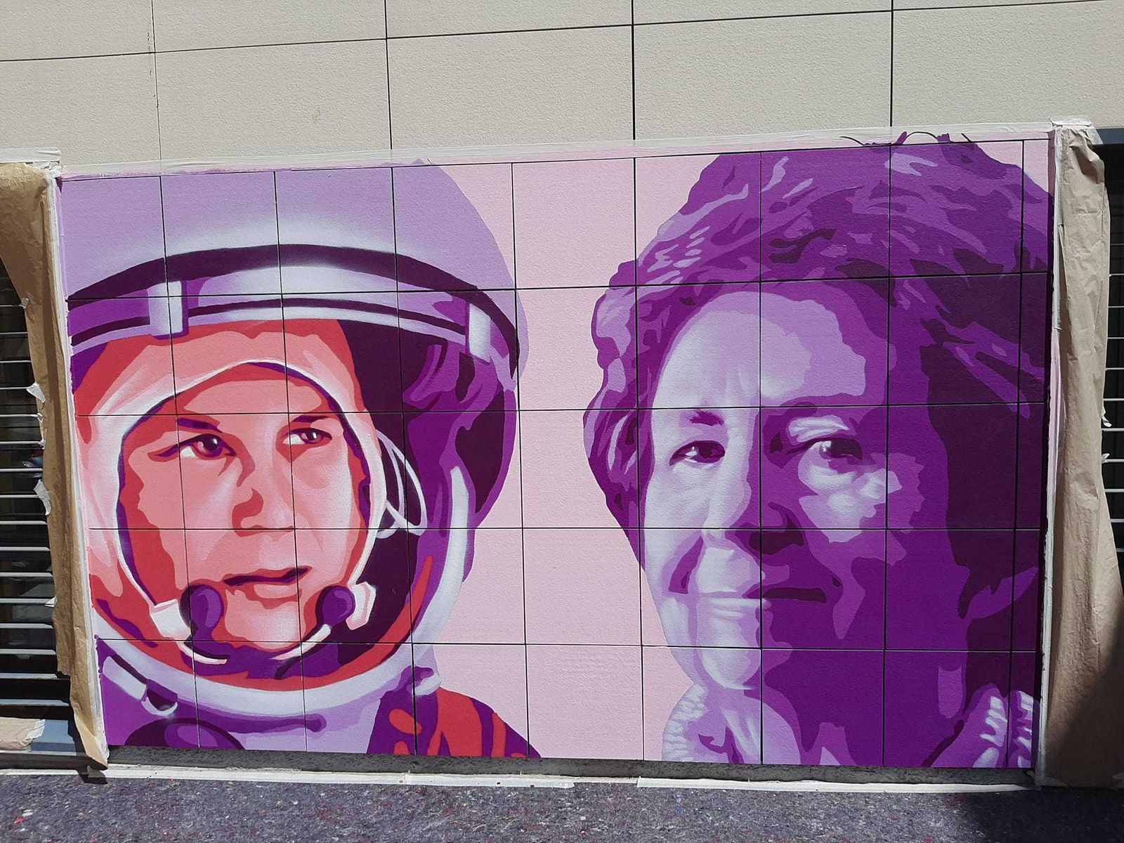 Parte del mural feminista creado en San Sebastián de los Reyes