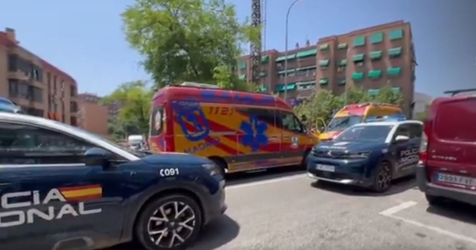 Policía Nacional y Emergencias Madrid