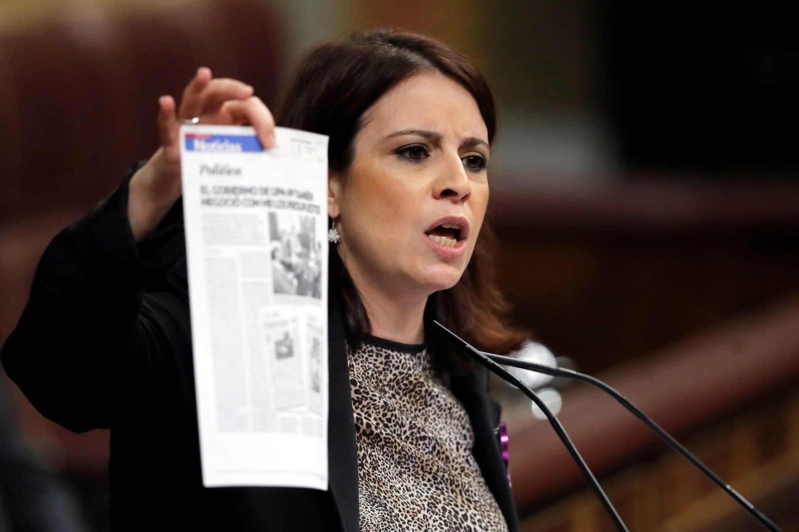 La portavoz del PSOE en el Congreso de los Diputados, Adriana Lastra