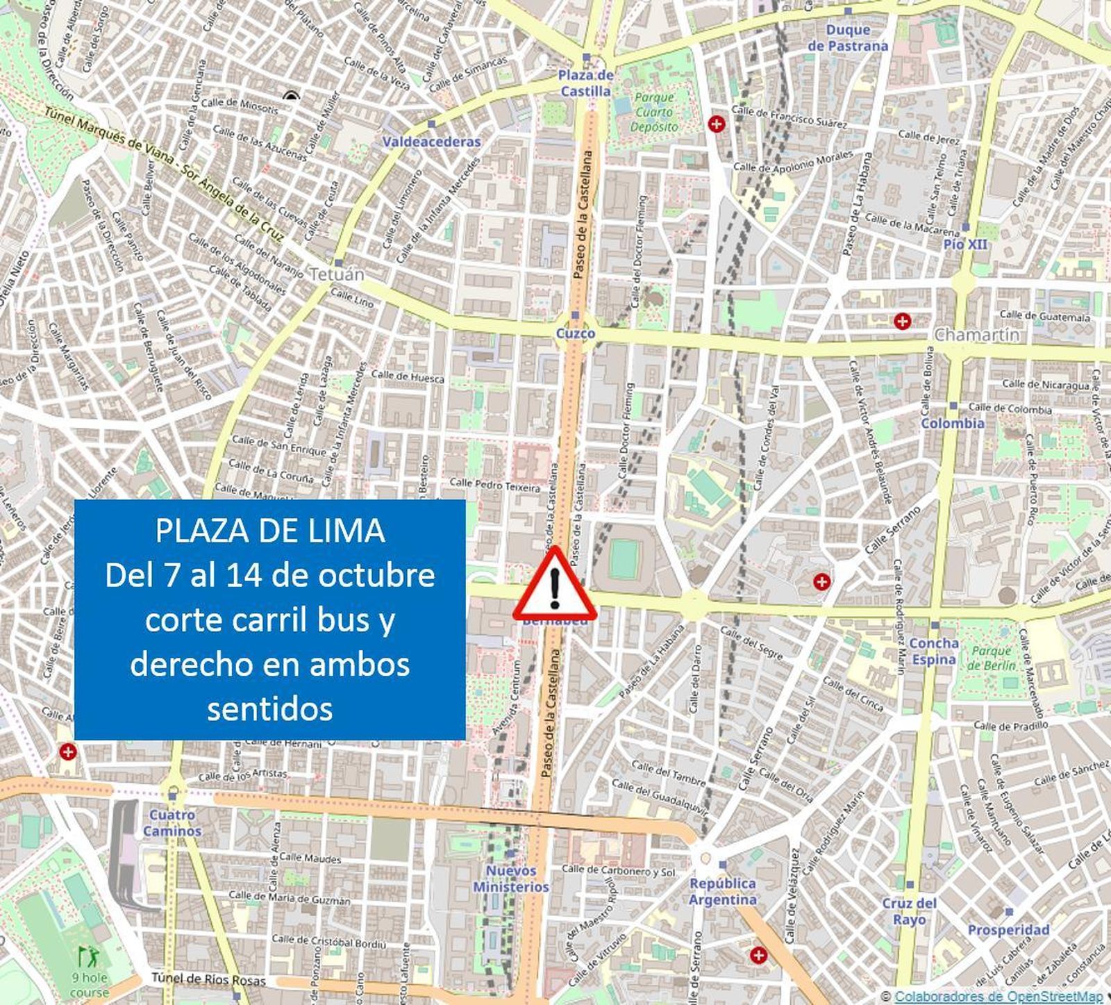 Mapa de cortes de tráfico
