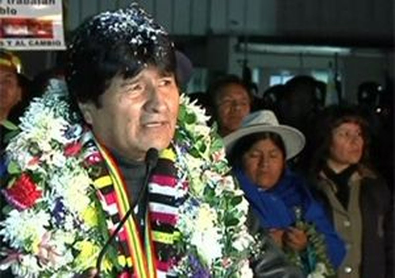 Evo Morales llegó a Bolivia