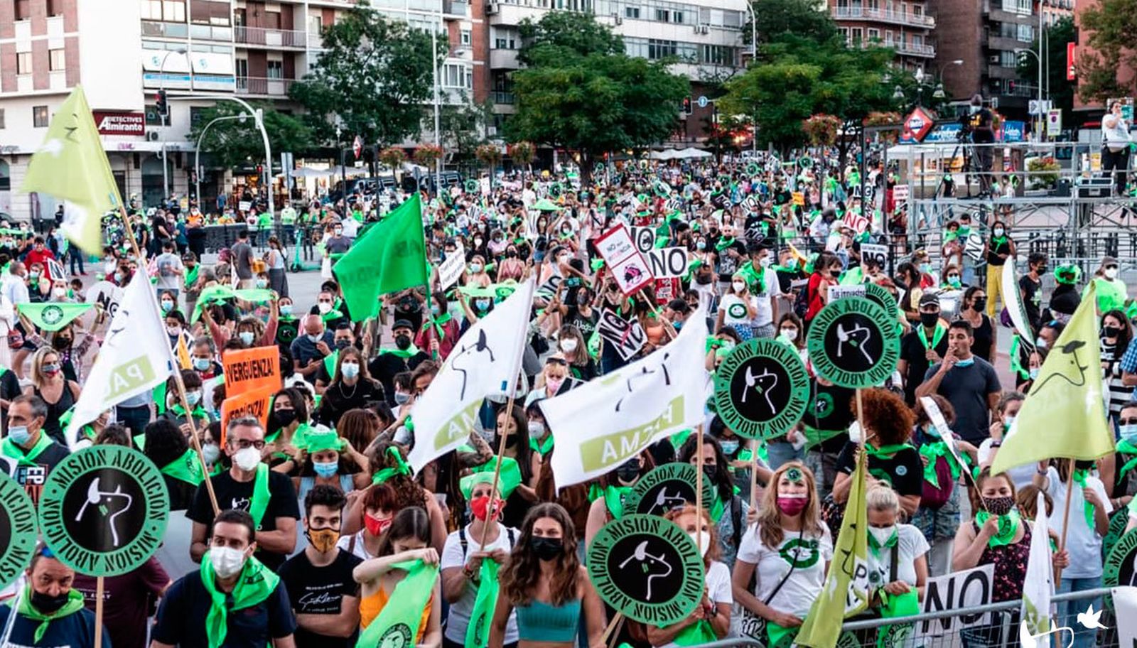 Manifestación PACMA en Las Ventas